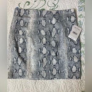 Free People Gray Snake Print Skirt